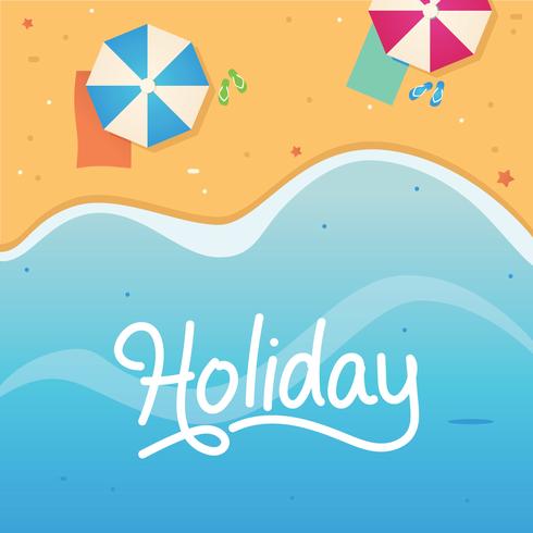 Strandvakantie vakantie illustratie vector