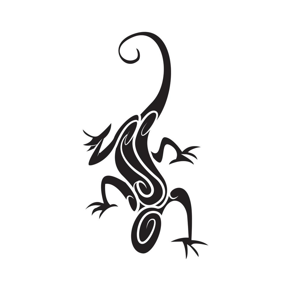 hagedis tribal tatoeëren illustratie vector
