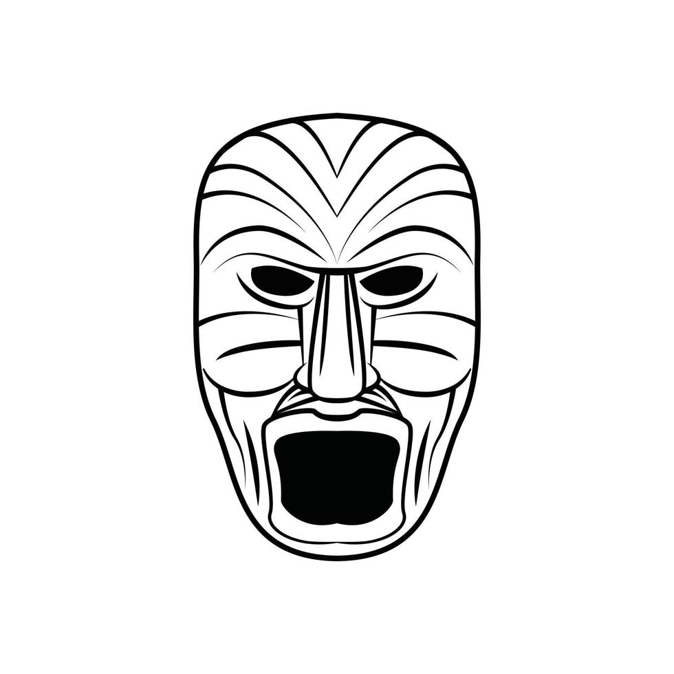 totem masker illustratie Aan wit achtergrond vector