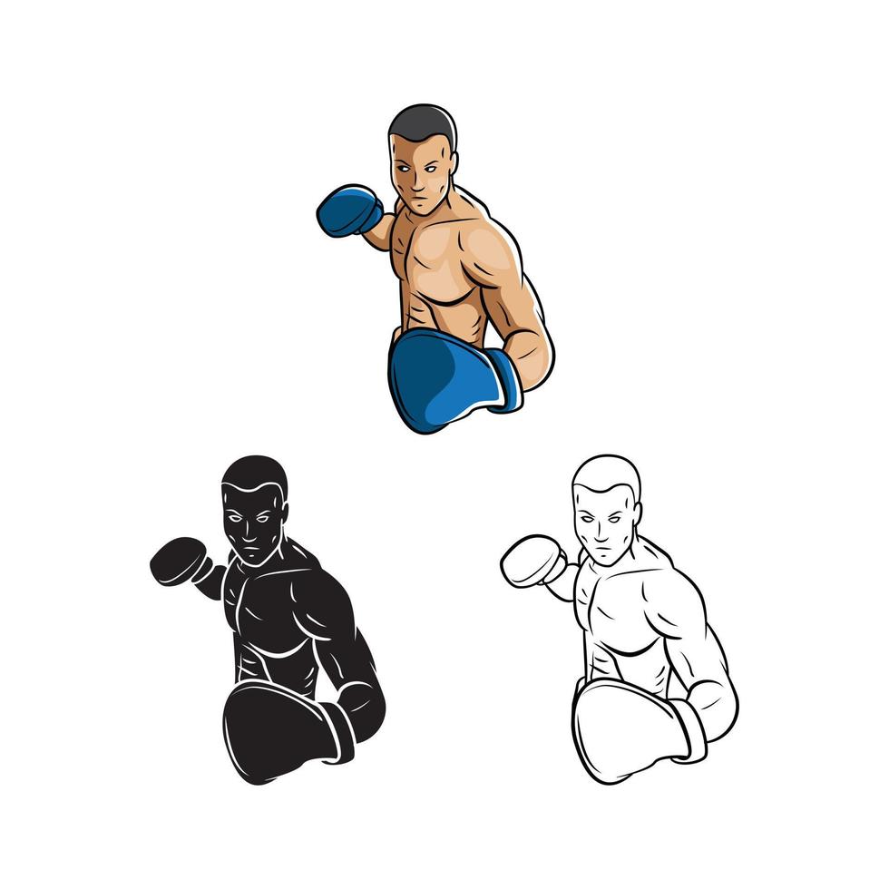 boksers illustratie verzameling Aan wit achtergrond vector