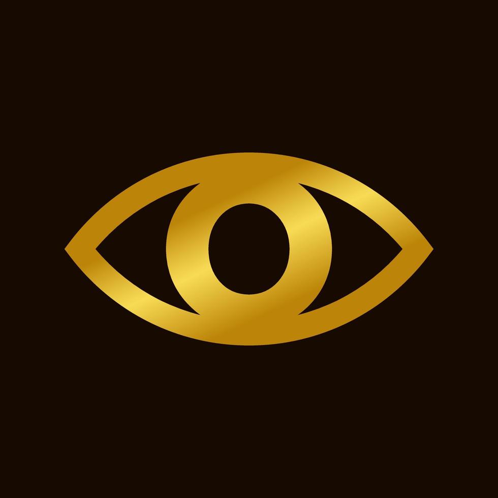 eerste O oog logo vector