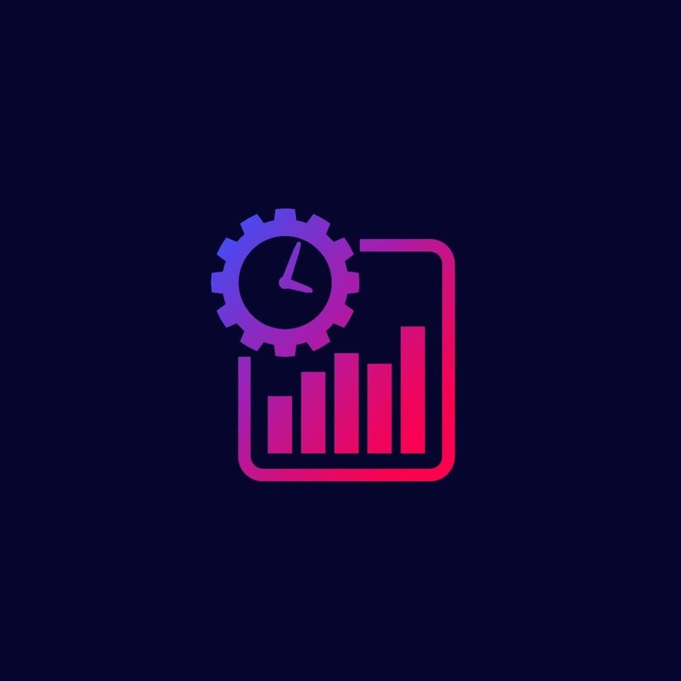 werk productiviteit groei pictogram met gradient.eps vector