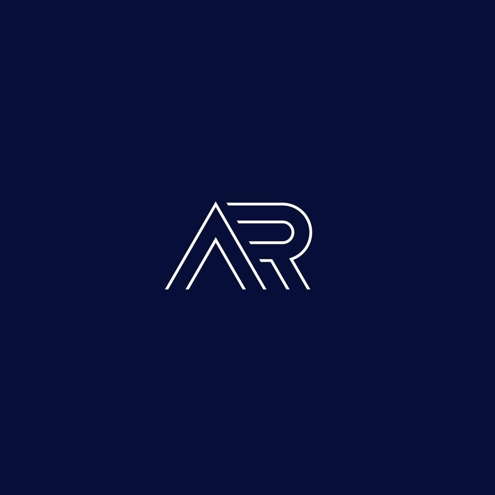 ar vector logo in lineaire style.eps