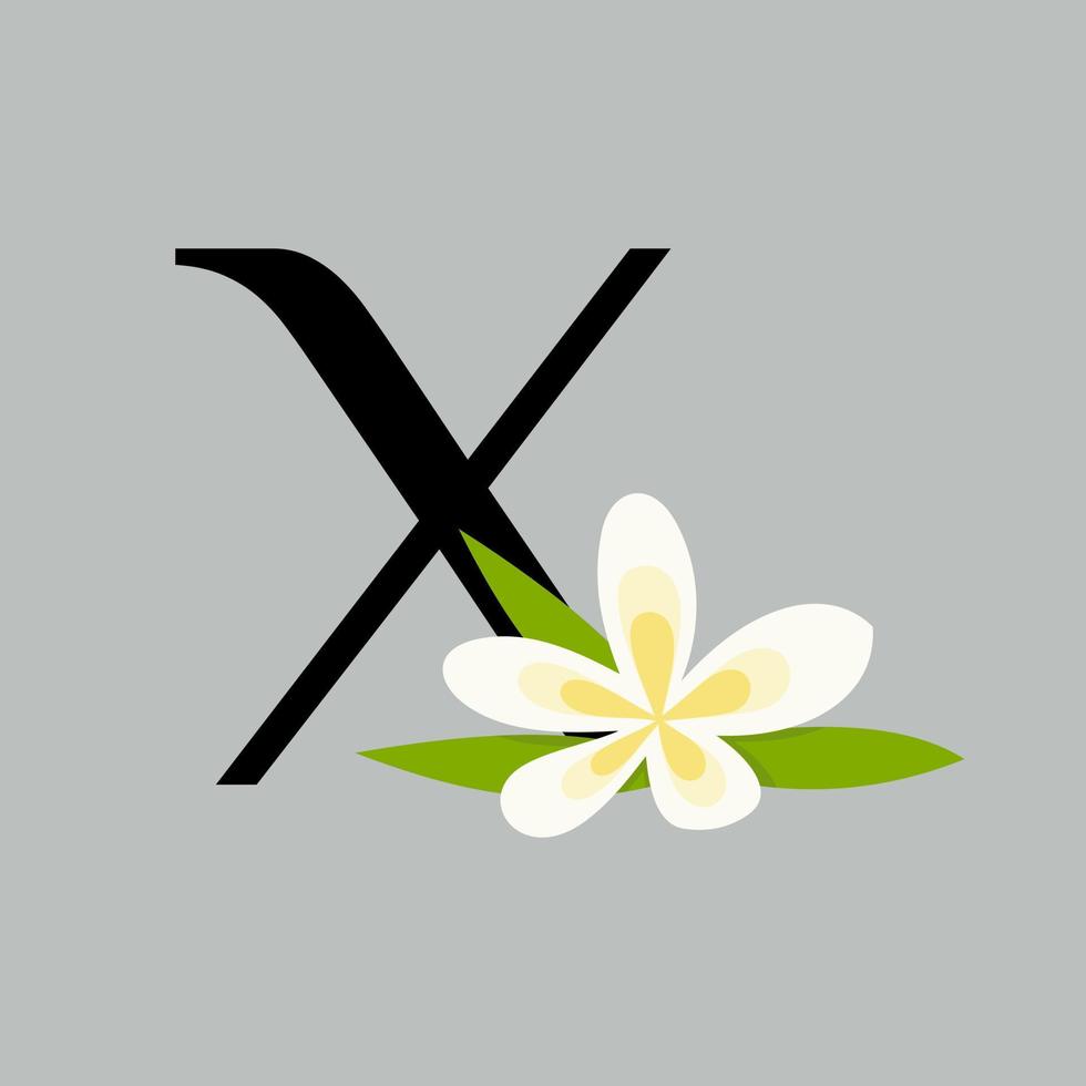 eerste X schoonheid bloem logo vector