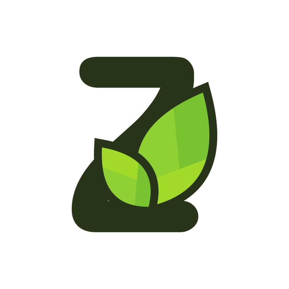 eerste z blad logo vector