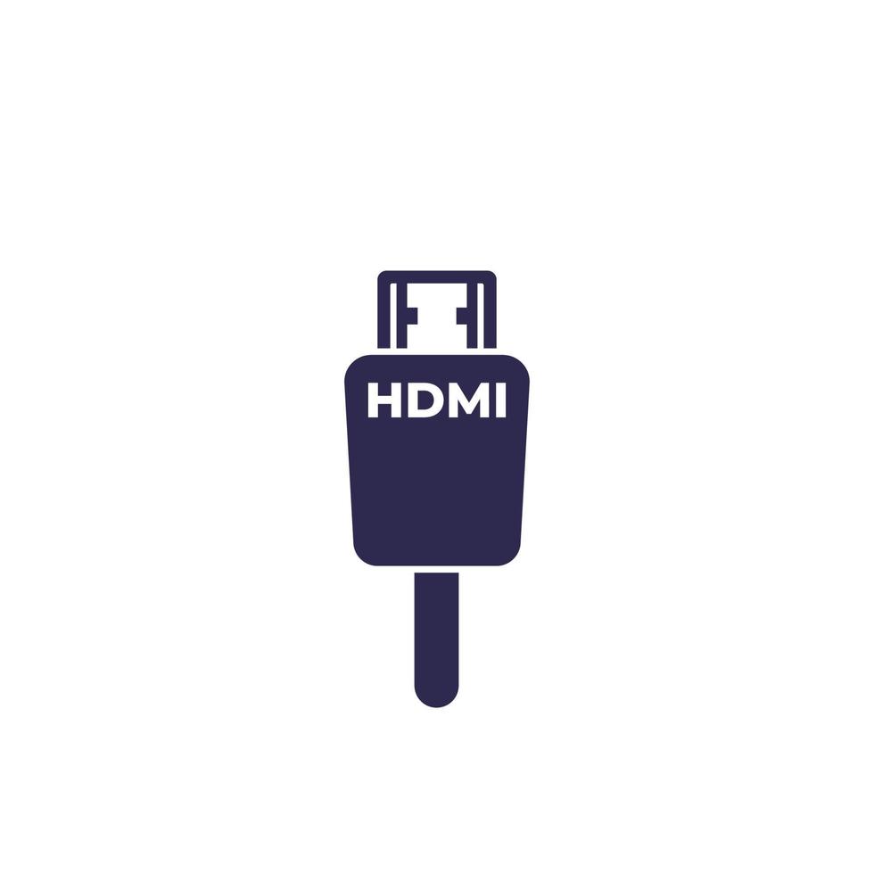 HDMI-kabel pictogram op wit, vector.eps vector