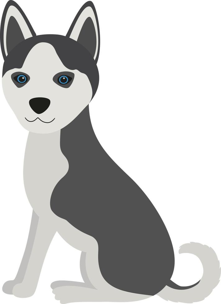 Siberische husky hond vector