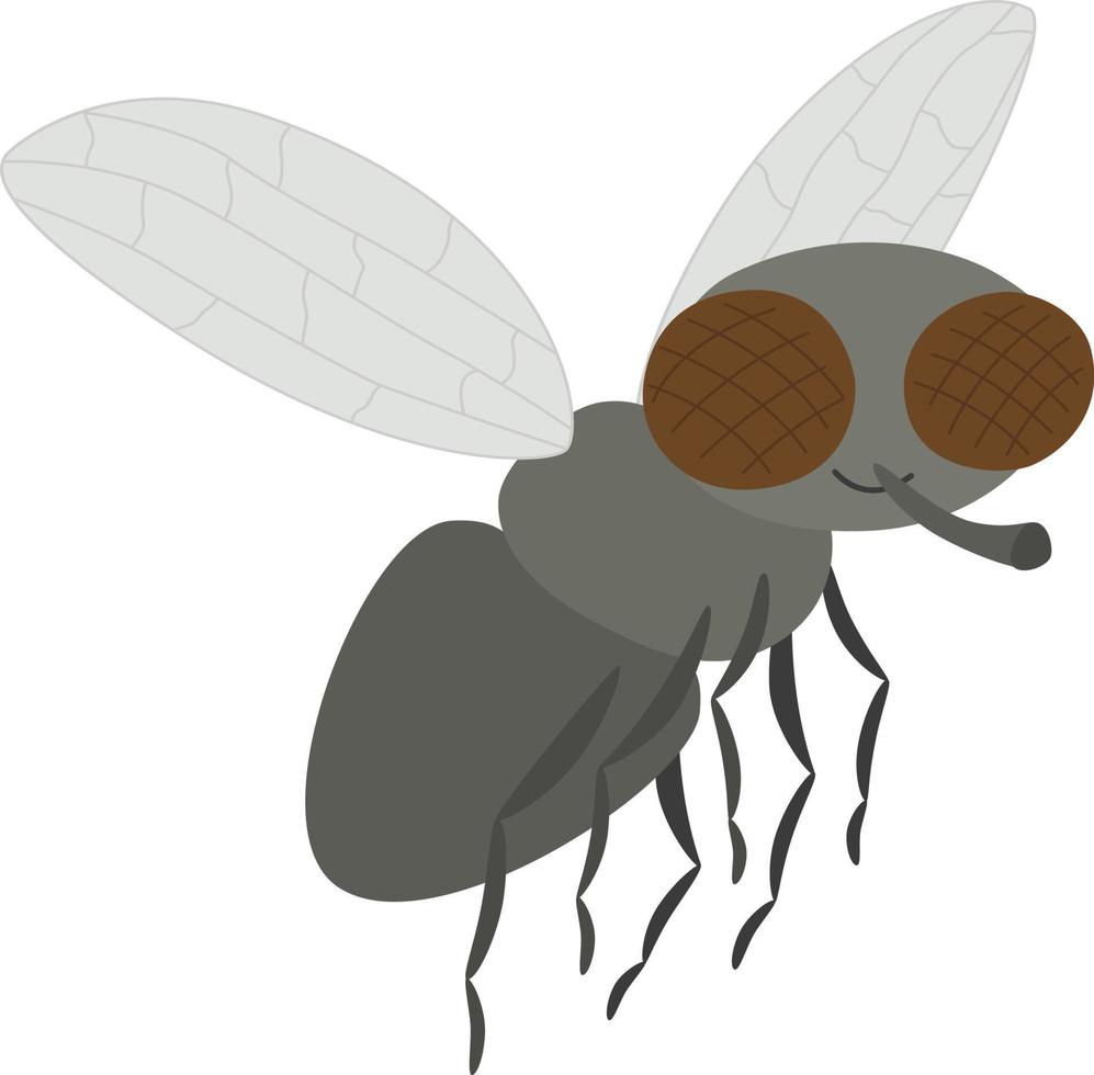 tekenfilm vlieg illustratie insect vector