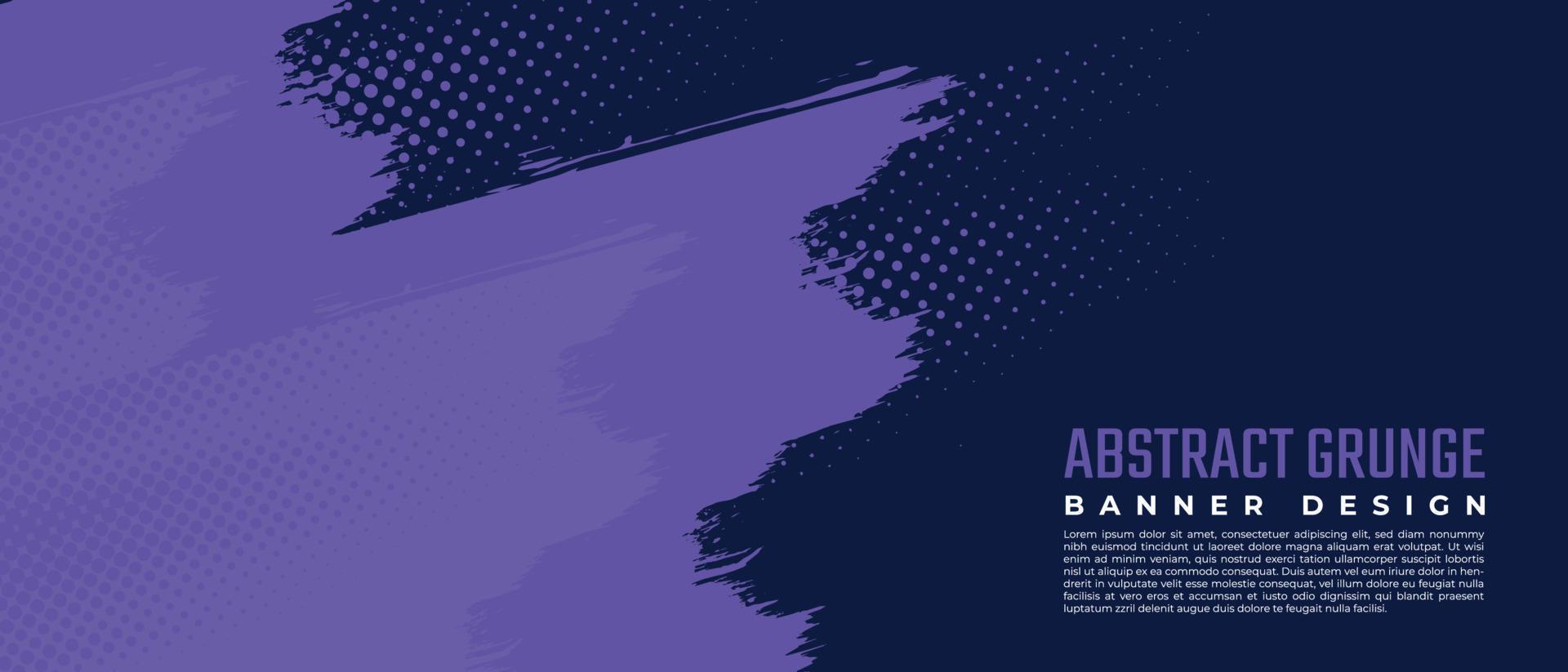 abstract grunge banier vector, horizontaal achtergrond met verf borstel en halftone effect, sjabloon ontwerp met kopiëren ruimte voor bedrijf of sport- evenement vector