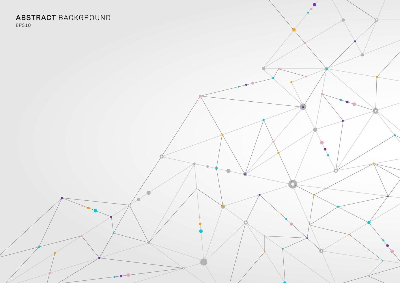 abstract digitaal technologieconcept dat punten en lijnen op witte achtergrond verbindt vector