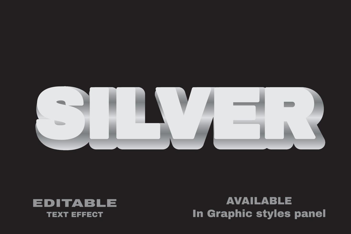 zilveren teksteffect vector