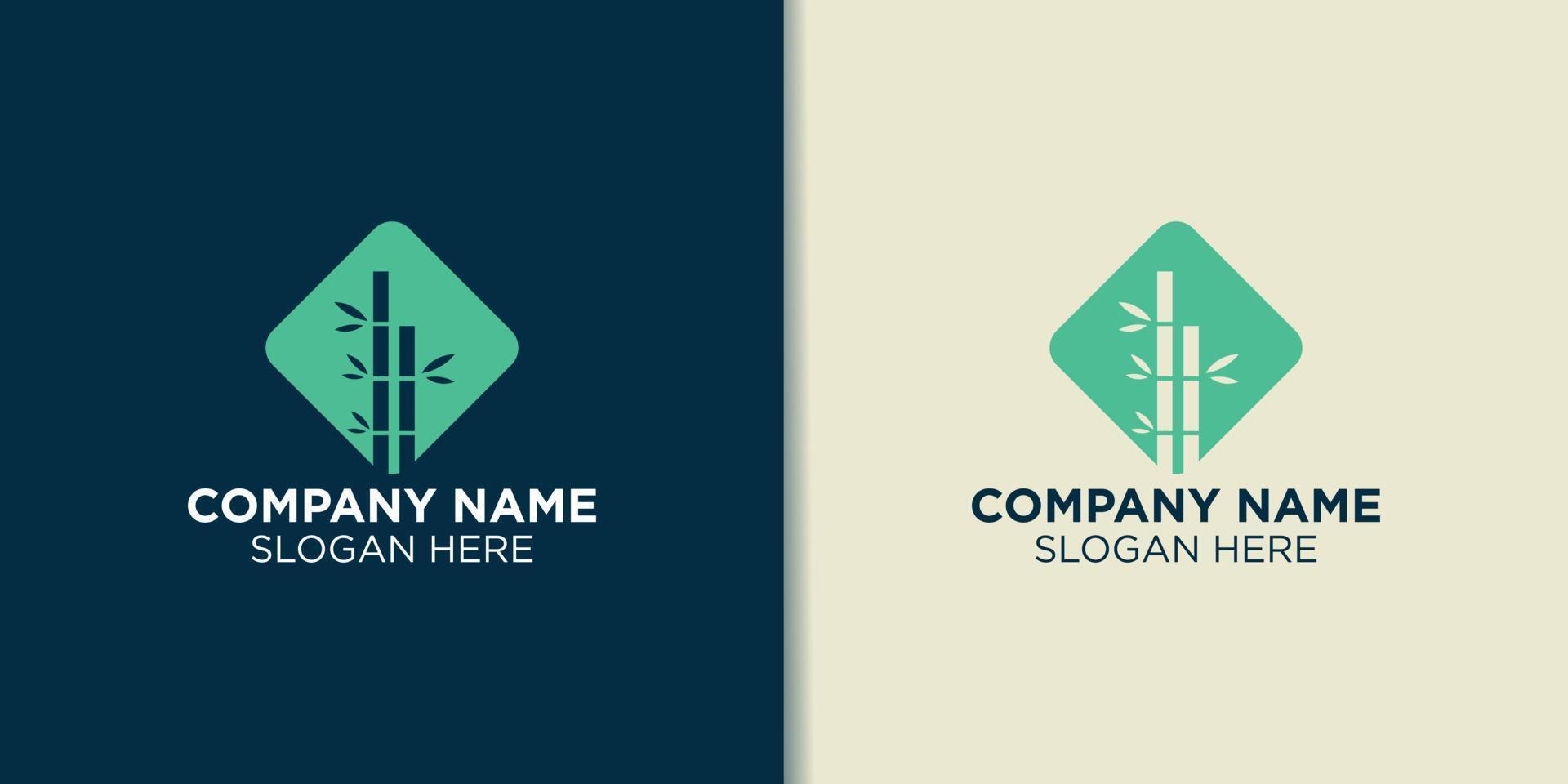 bamboe logo ontwerp vector, natuur logo sjabloon vector