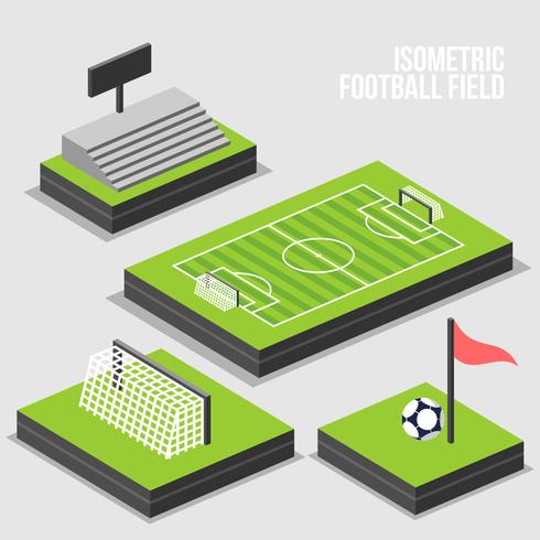 Isometrische voetbalveld Vector