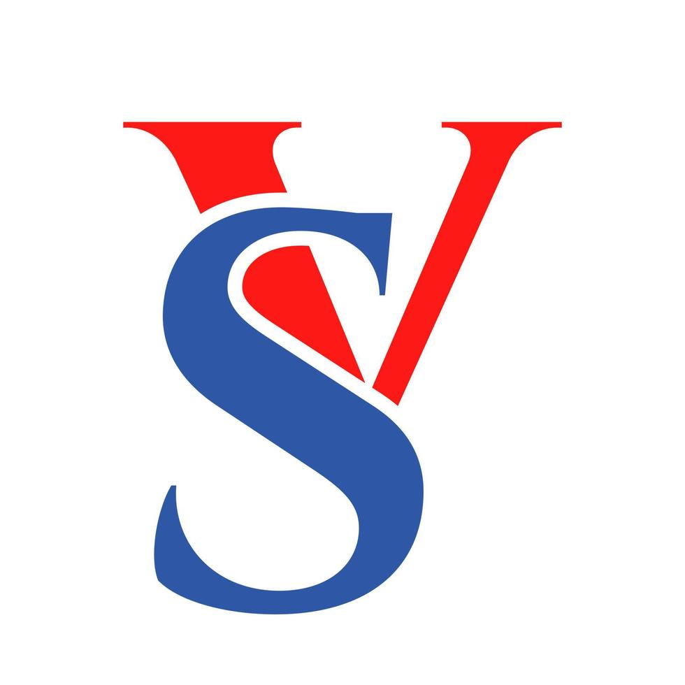 brief vs logo. sv logotype luxe symbool vector