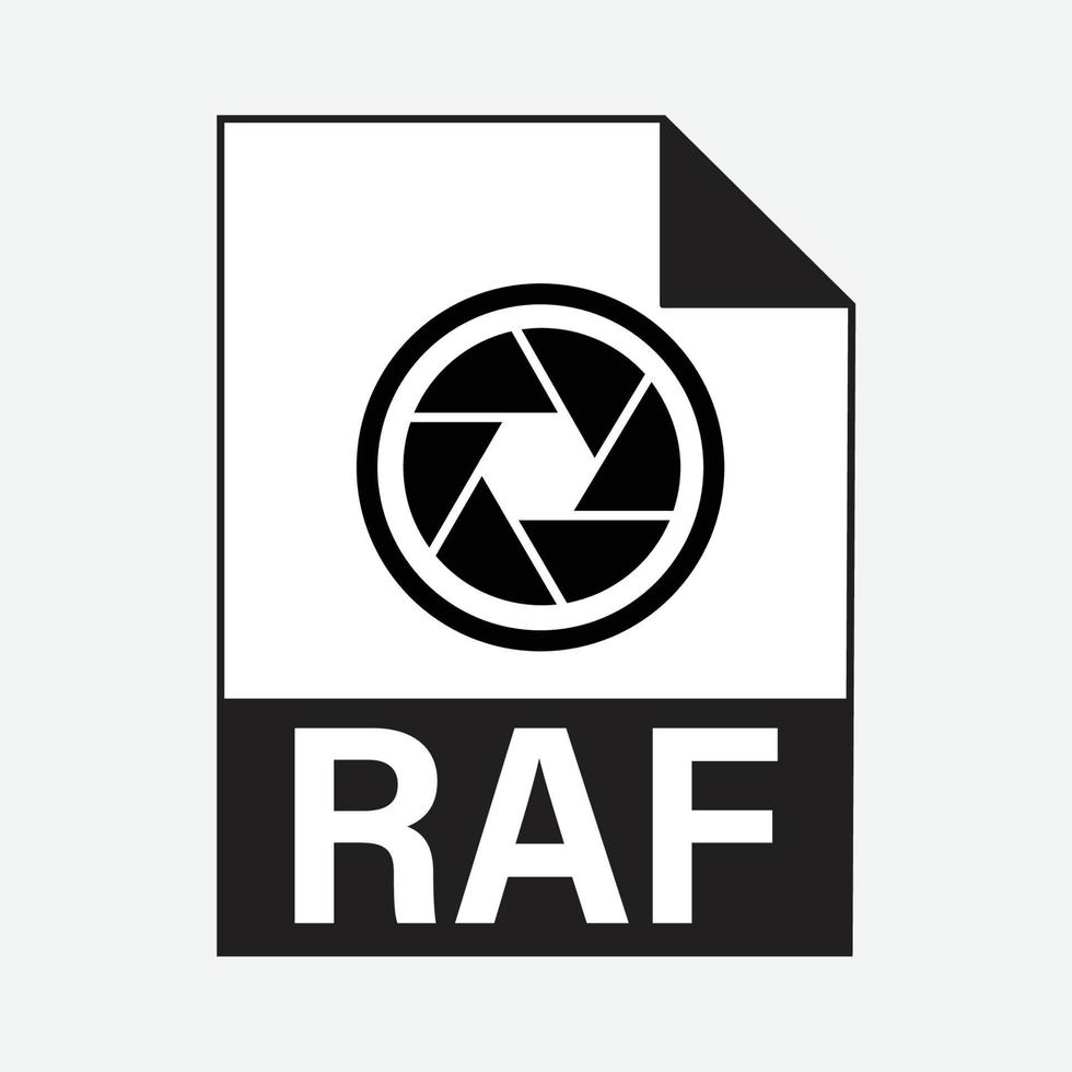 raf het dossier formaten icoon vector