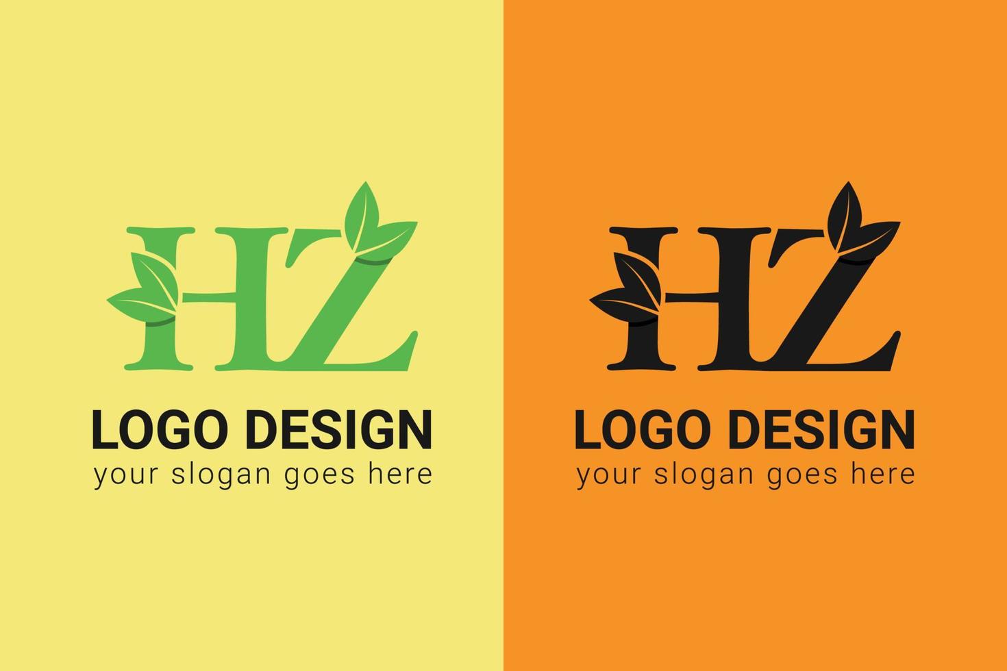 ecologie ha brieven logo met groen blad. ha brieven eco logo met blad. vector lettertype voor natuur affiches, eco vriendelijk embleem, veganistisch identiteit, kruiden en botanisch kaarten enz.