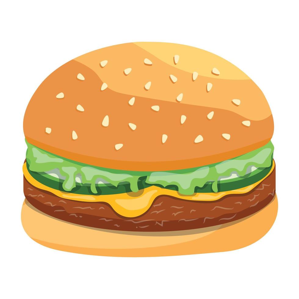 modieus pasteitje hamburger vector