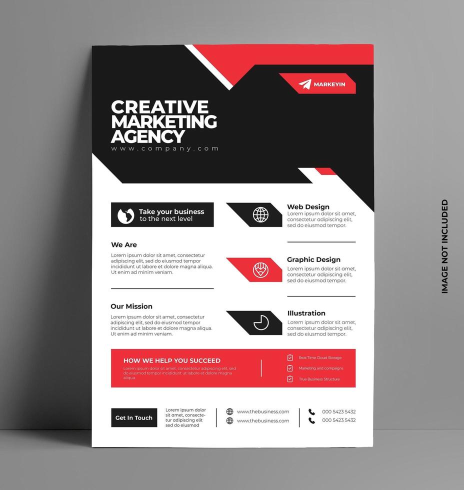 corporate print flyer-sjabloon. vector