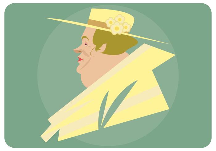 Vrouw met Kentucky Derby Hat Vector