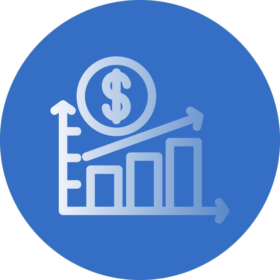 stijgende lijn economie vector icoon ontwerp