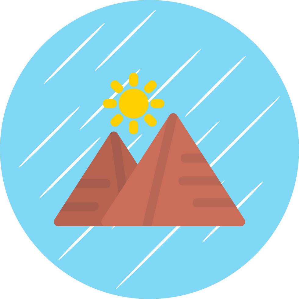 woestijn piramides vector icoon ontwerp