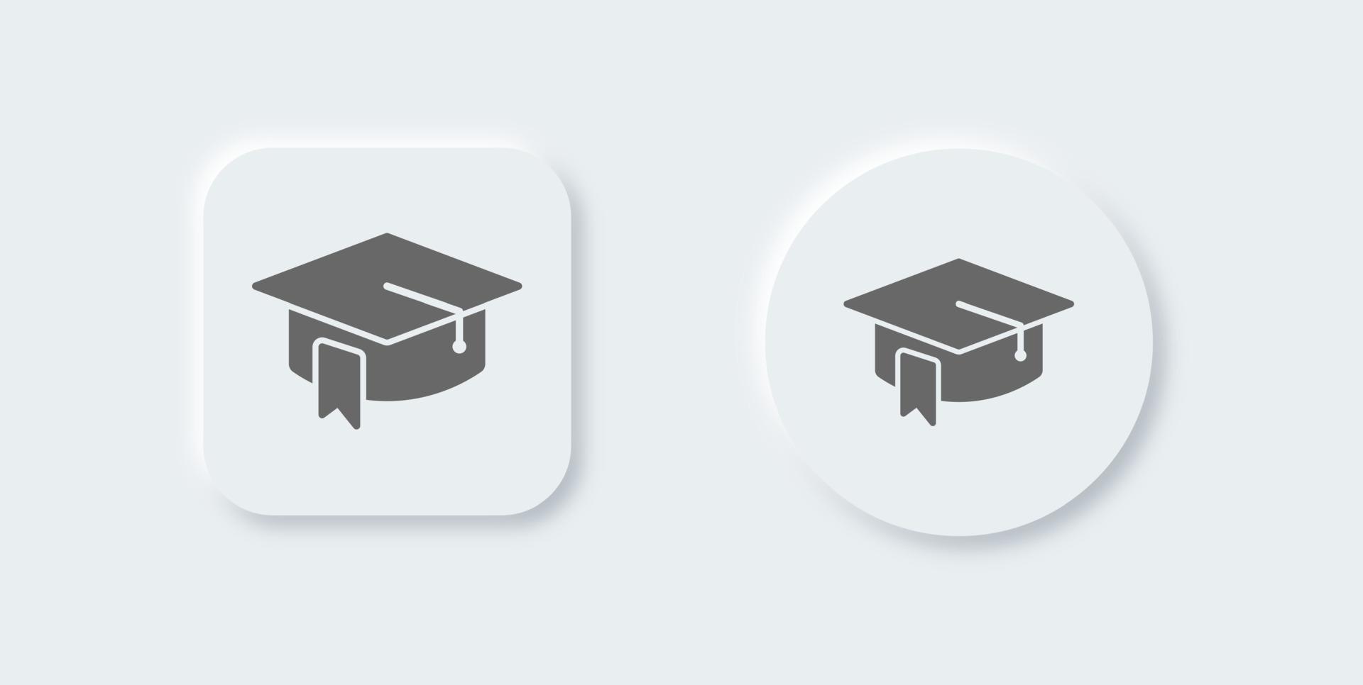 diploma uitreiking solide icoon in neomorf ontwerp stijl. onderwijs tekens vector illustratie.