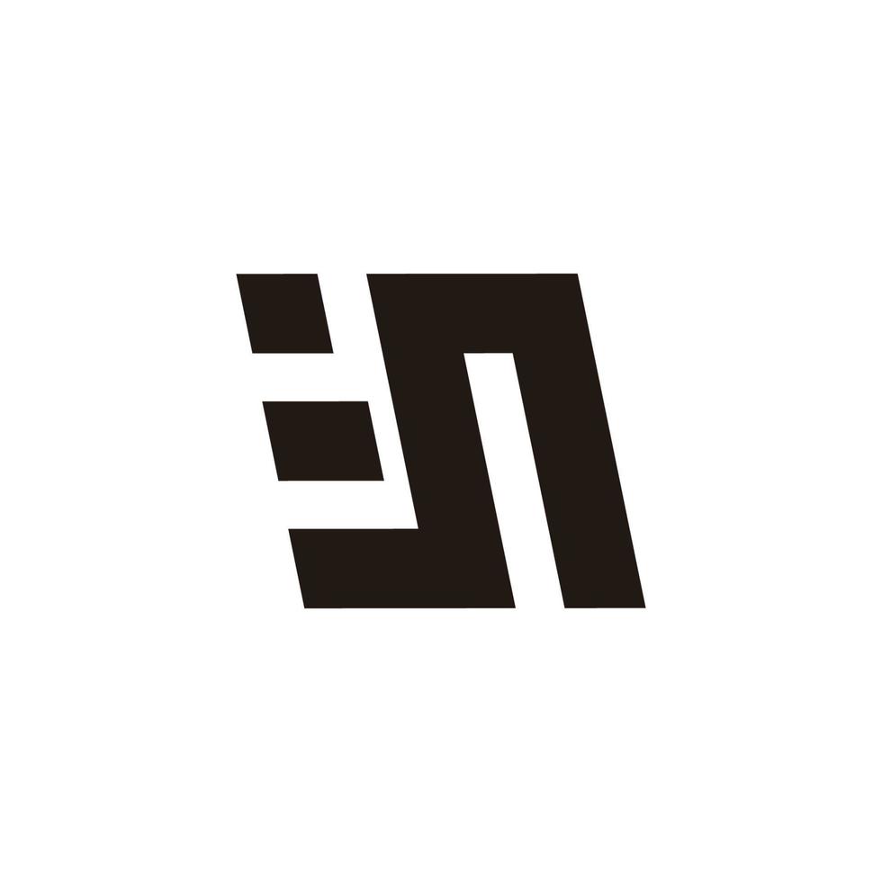 abstract brief n beweging symbool gemakkelijk meetkundig logo vector
