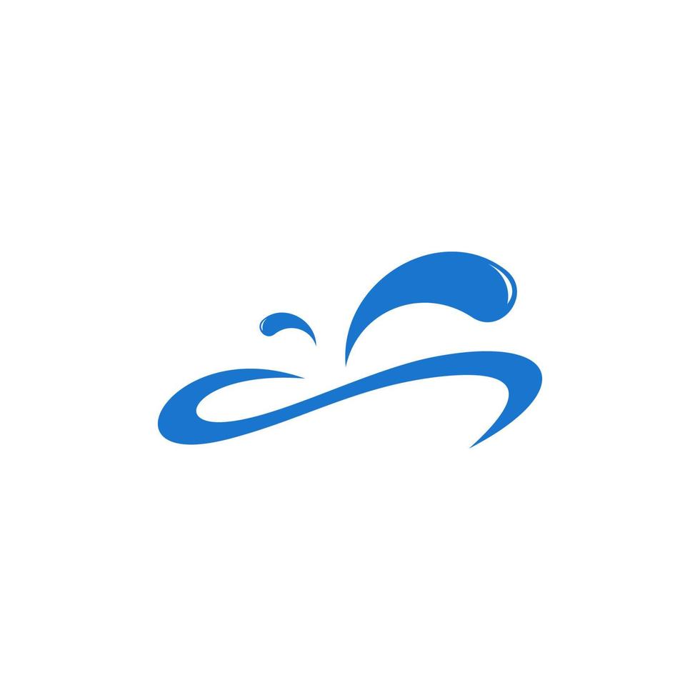 beweging plons water zwembad curves gemakkelijk ontwerp symbool logo vector