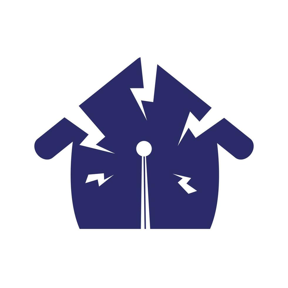 elektriciteit huis oplossingen logo ontwerp. huis technologie logo teken. vector
