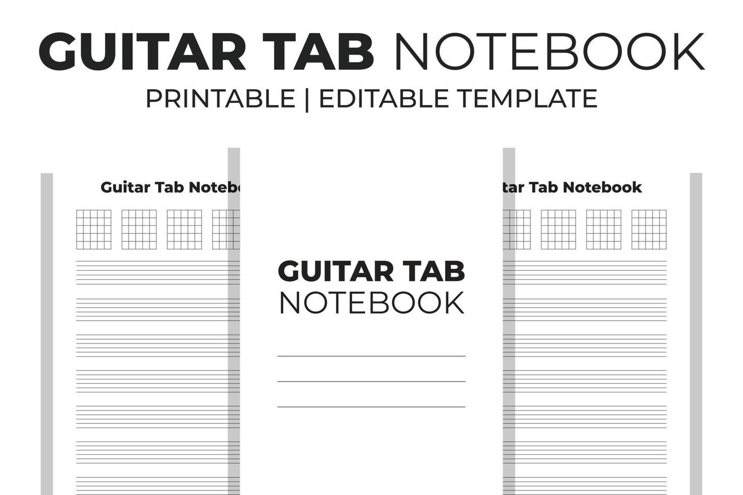 gitaar tab notitieboekje vector