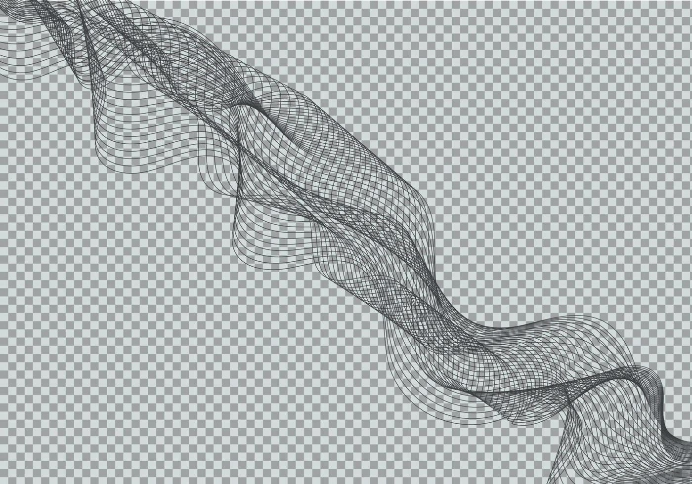 abstract zwart lijn Golf kromme Aan geïsoleerd achtergrond vector illustratie.