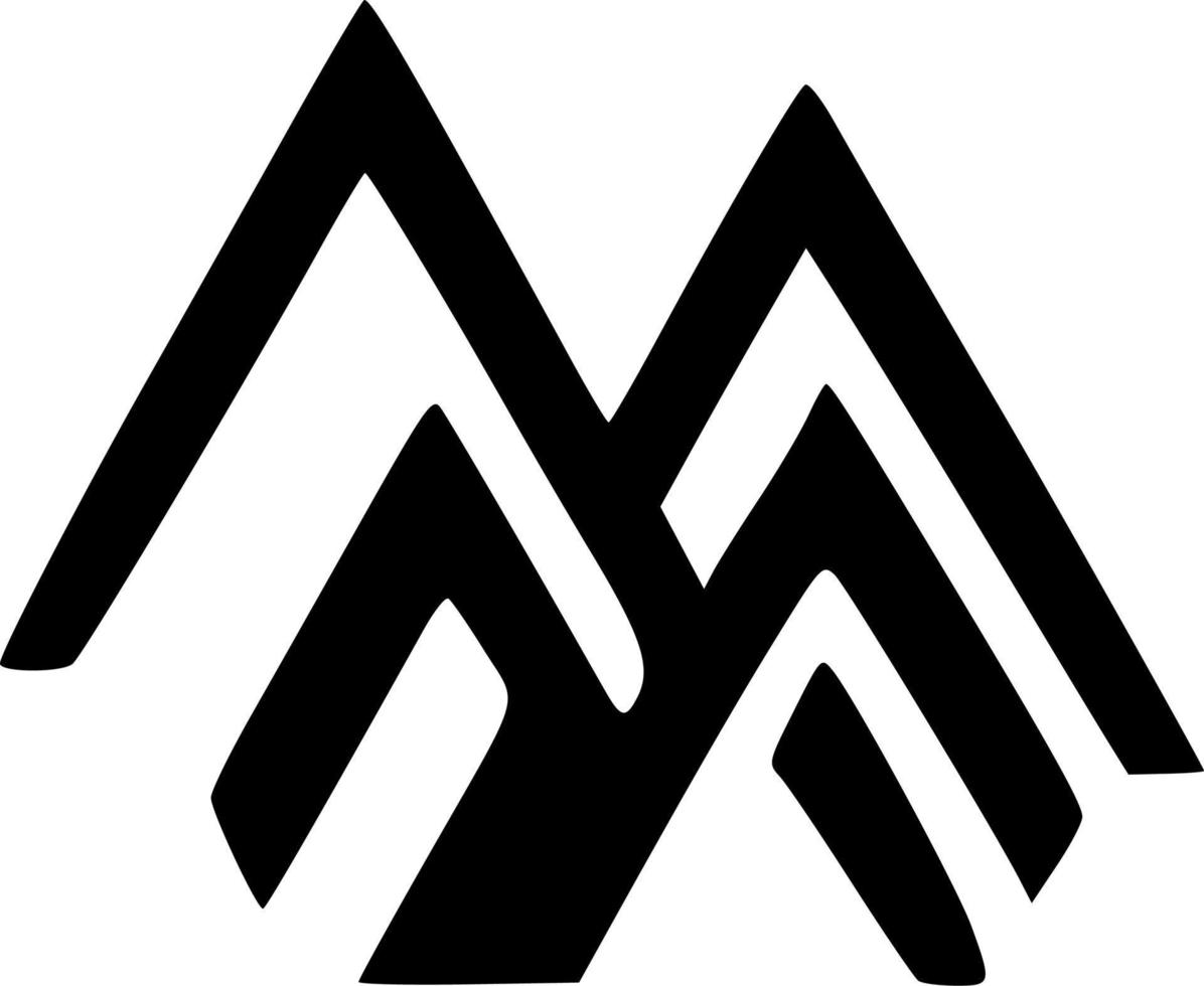vector illustratie van berg icoon