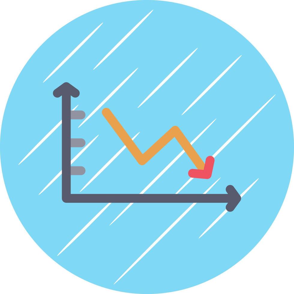 afnemend lijn diagram vector icoon ontwerp