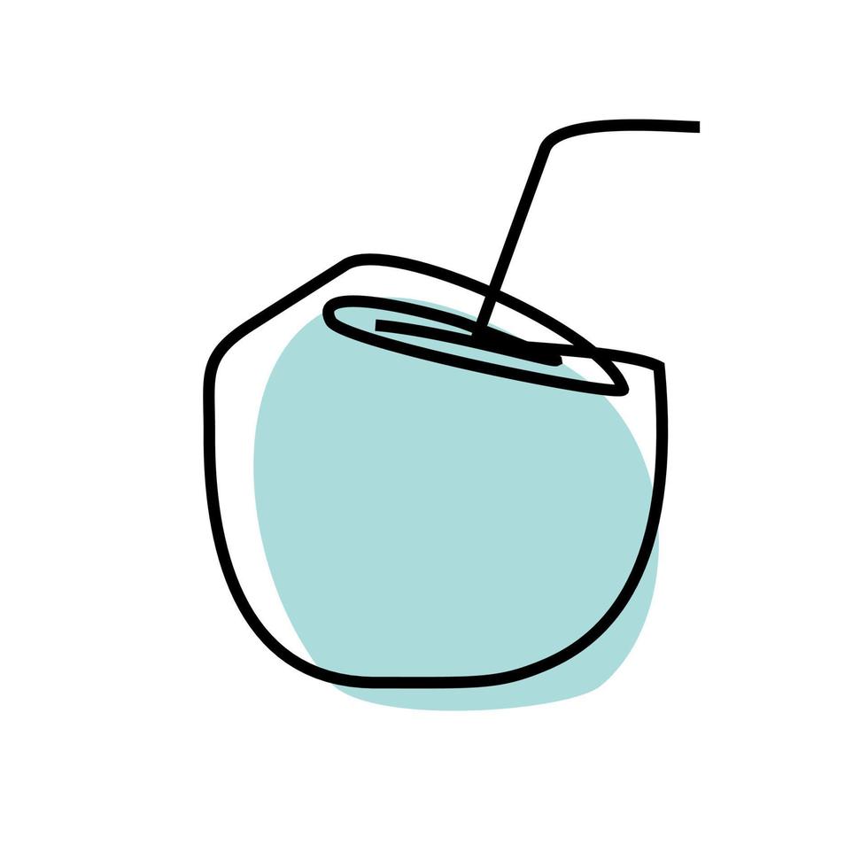 pina colada logo. kokosnoot cocktail. tropisch verfrissend drinken icoon. vector