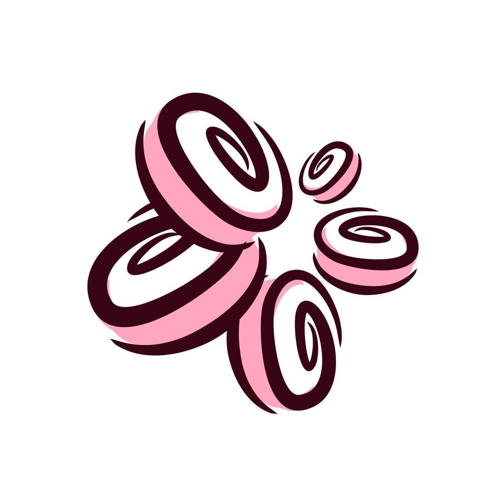 donut logo. bakken icoon. broodjes embleem vector. vector