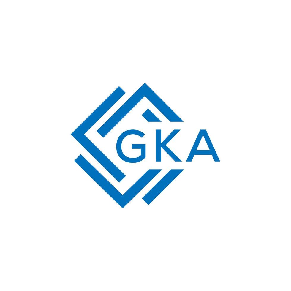 gka brief logo ontwerp Aan wit achtergrond. gka creatief cirkel brief logo concept. gka brief ontwerp. vector