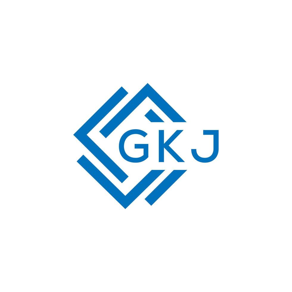 gkj brief logo ontwerp Aan wit achtergrond. gkj creatief cirkel brief logo concept. gkj brief ontwerp. vector