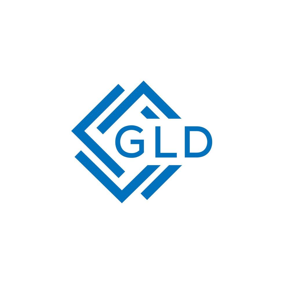 gld brief logo ontwerp Aan wit achtergrond. gld creatief cirkel brief logo concept. gld brief ontwerp. vector