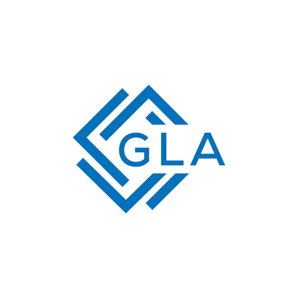 gla brief logo ontwerp Aan wit achtergrond. gla creatief cirkel brief logo concept. gla brief ontwerp. vector