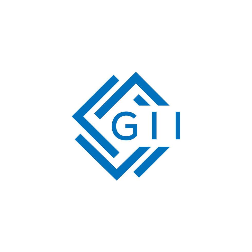 gii brief logo ontwerp Aan wit achtergrond. gii creatief cirkel brief logo concept. gii brief ontwerp. vector