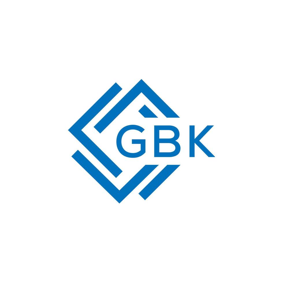 gbk brief logo ontwerp Aan wit achtergrond. gbk creatief cirkel brief logo concept. gbk brief ontwerp. vector