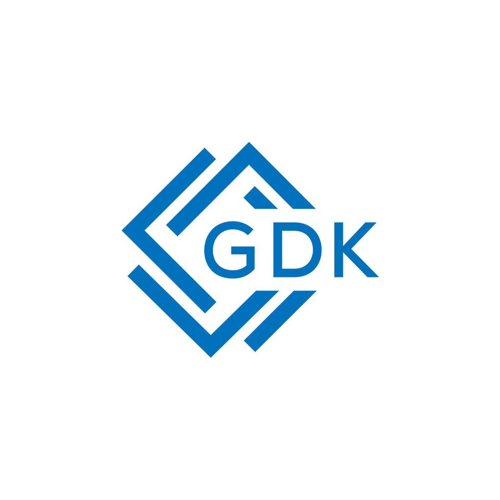 gdk brief logo ontwerp Aan wit achtergrond. gdk creatief cirkel brief logo concept. gdk brief ontwerp. vector