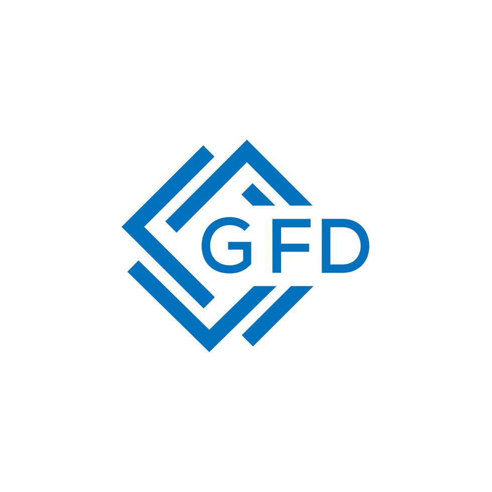 gfd creatief cirkel brief logo concept. gfd brief ontwerp.gfd brief logo ontwerp Aan wit achtergrond. gfd creatief cirkel brief logo concept. gfd brief ontwerp. vector