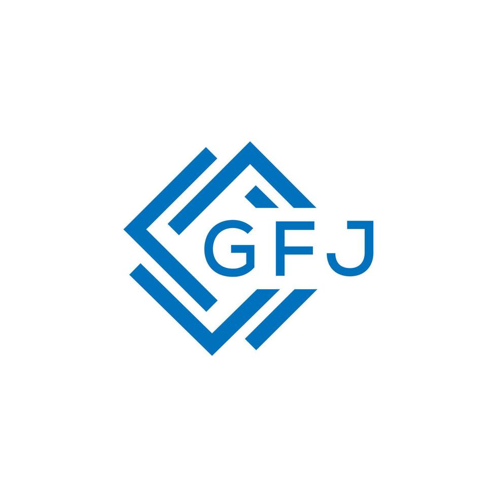 gfj brief logo ontwerp Aan wit achtergrond. gfj creatief cirkel brief logo concept. gfj brief ontwerp. vector