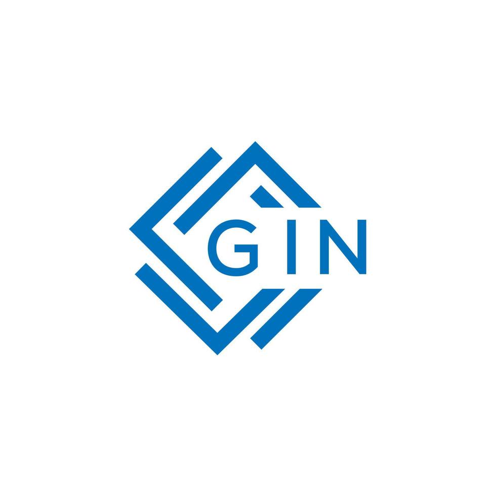 gin creatief cirkel brief logo concept. gin brief ontwerp.gin brief logo ontwerp Aan wit achtergrond. gin creatief cirkel brief logo concept. gin brief ontwerp. vector