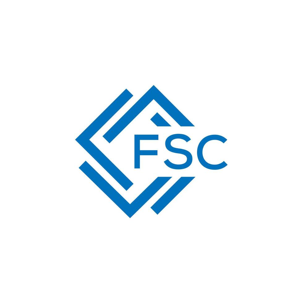 fsc creatief cirkel brief logo concept. fsc brief ontwerp.fsc brief logo ontwerp Aan wit achtergrond. fsc creatief cirkel brief logo concept. fsc brief ontwerp. vector