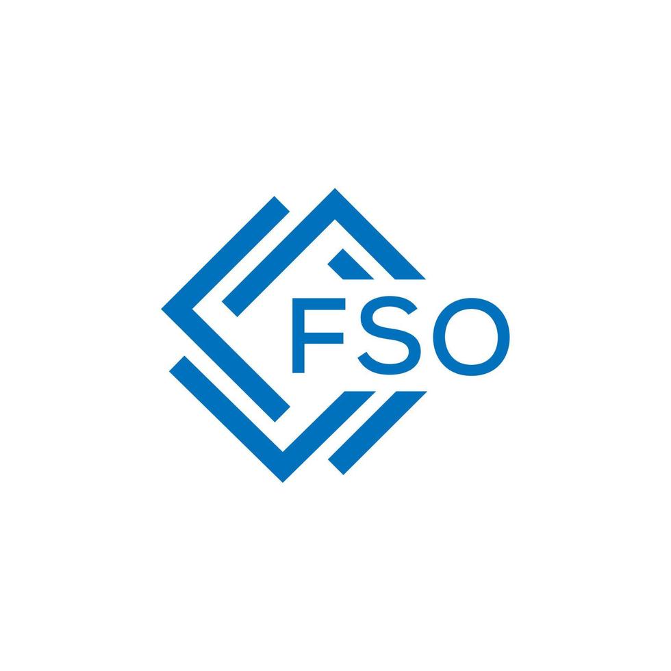 fso brief logo ontwerp Aan wit achtergrond. fso creatief cirkel brief logo concept. fso brief ontwerp. vector