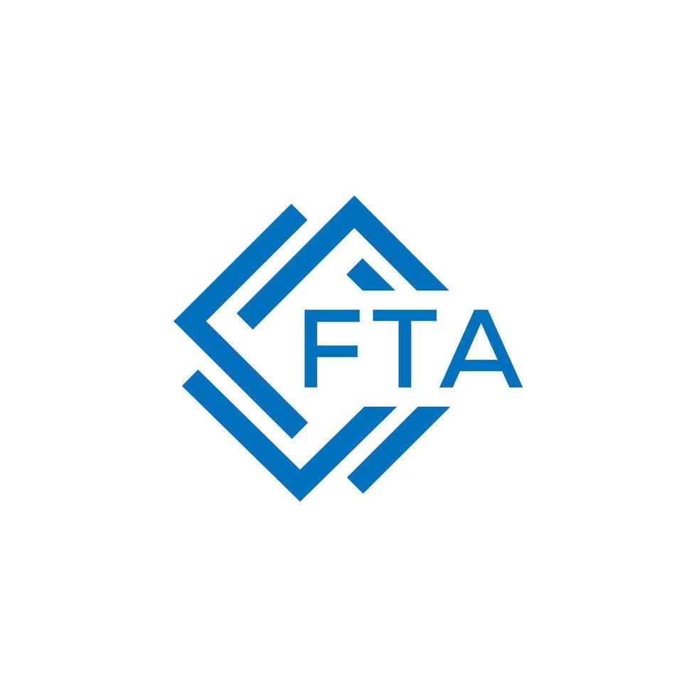 fta brief logo ontwerp Aan wit achtergrond. fta creatief cirkel brief logo concept. fta brief ontwerp. vector