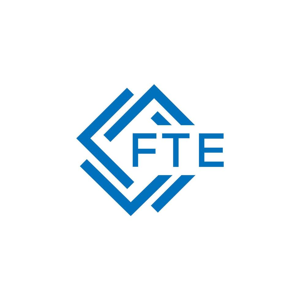 fte brief logo ontwerp Aan wit achtergrond. fte creatief cirkel brief logo concept. fte brief ontwerp. vector