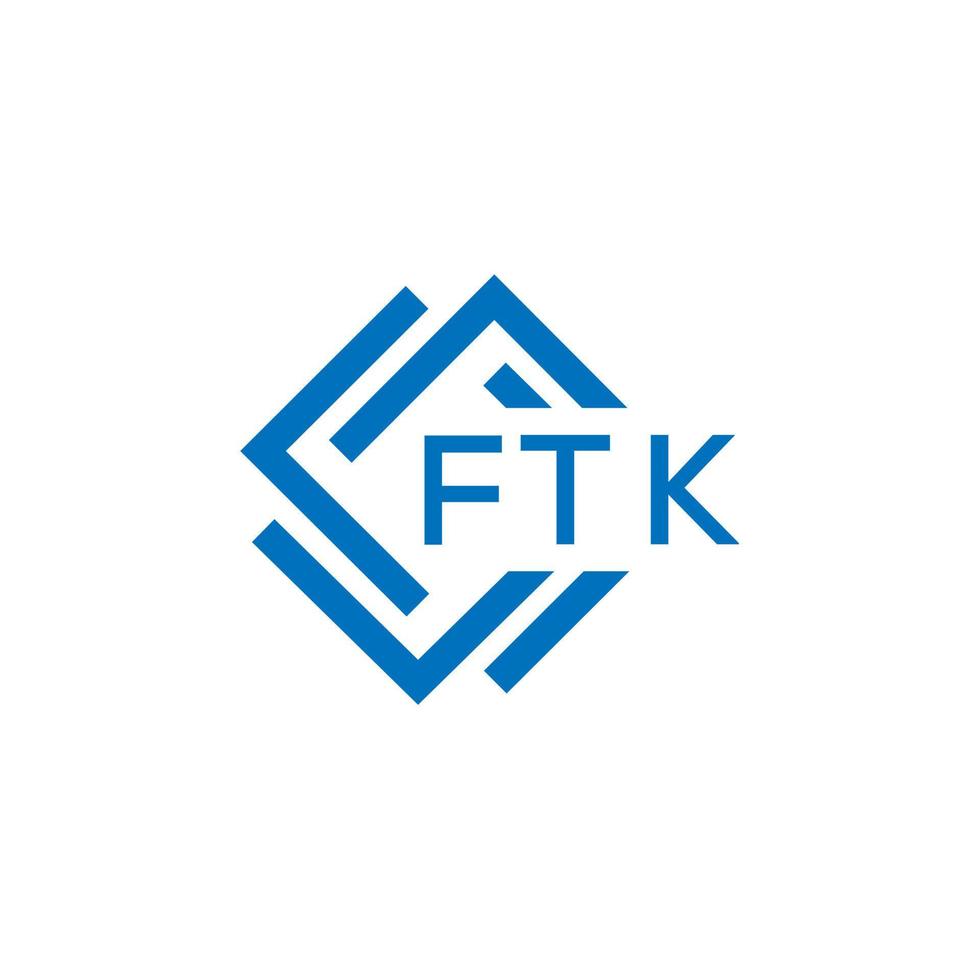 ftk brief logo ontwerp Aan wit achtergrond. ftk creatief cirkel brief logo concept. ftk brief ontwerp. vector